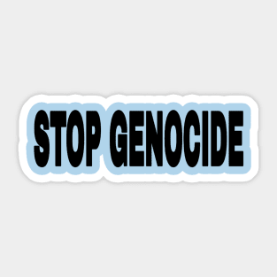 STOP GENOCIDE - Black - Back Sticker